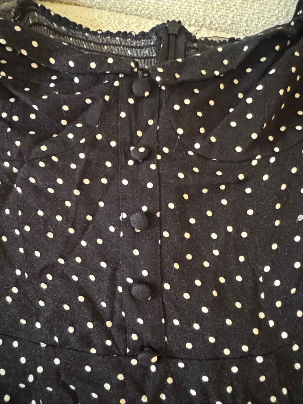 Reformation Black and White Polka Dot Puff-Sleeve Dress - Picture 3 of 7
